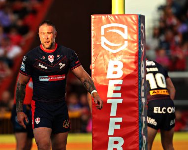 St. Helens 'den Curtis Sironen, Betfred Süper Lig 13. Raundunda Hull KR ile St. Helens arasında oynanan Sewell Group Craven Park, Kingston üzerine Hull, Birleşik Krallık, 30 Mayıs 2025