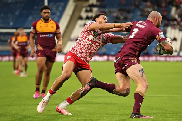 Huddersfield Giants takımından Jake Bibby, John Smith 'in 29 Mayıs 2025' teki Stadyumu 'nda Huddersfield Giants' a karşı Leigh Leoparlara karşı oynadığı 13.