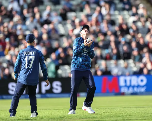 İngiltere kaptanı Harry Brook, Batı Hint Adaları 'ndan Gudakesh Motie' yi 29 Mayıs 2025 'te Edgbaston, Birmingham, Birleşik Krallık' ta 1.