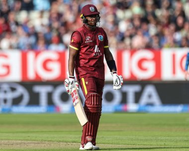 Batı Hint Adaları 'ndan Keacy Carty, 29 Mayıs 2025' te İngiltere 'nin Edgbaston, Birmingham' da Batı Hint Adaları 'na açtığı 1.