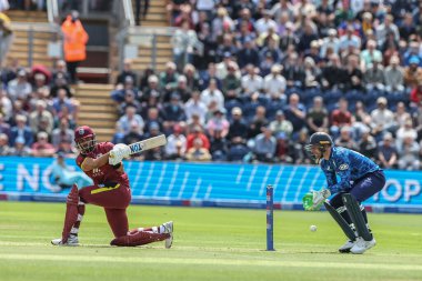 Batı Hint Adaları 'ndan Brandon King, 1 Haziran 2025' te Sofya Bahçeleri Kriket Sahası, Cardiff, İngiltere 'de 2.