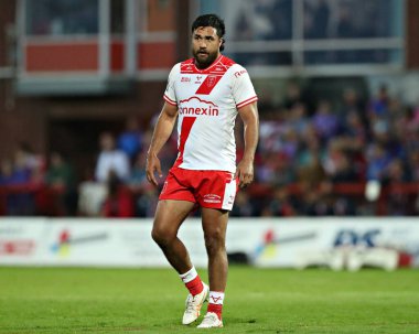 Hull KR takımından Peta Hiku, 13. Betfred Süper Lig karşılaşmasında Hull KR ile St. Helens arasında oynanan Sewell Group Craven Park, Kingston üzerine Hull, İngiltere, 30 Mayıs 2025