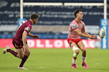 Betfred Süper Lig 13. Raundunda Leoparlar 'dan David Armstrong John Smith Stadyumu' nda Huddersfield Giants 'a karşı Leigh Leopards maçında, 29 Mayıs 2025