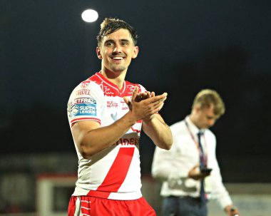 Hull KR 'dan Arthur Morgue, 30 Mayıs 2025' te İngiltere 'nin Hull kentinde oynanan Sewell Group Craven Park' ta oynanan 13.