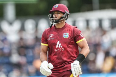 Batı Hint Adaları 'ndan Brandon King, 1 Haziran 2025' te Sofya Bahçeleri Kriket Sahası, Cardiff 'te 2.