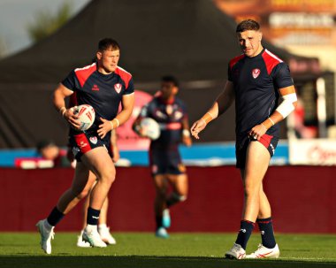 St. Helens 'li Matty Lees, Betfred Süper Lig 13. Raundundan önce Sewell Group Craven Park, Kingston' da Hull KR 'a karşı St Helens maçı, 30 Mayıs 2025