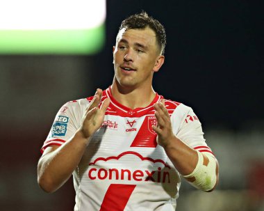 Hull KR 'dan Jai Whitbread, 30 Mayıs 2025 tarihinde İngiltere' nin Hull kenti Kingston 'da oynanan Sewell Group Craven Park' ta oynanan 13.