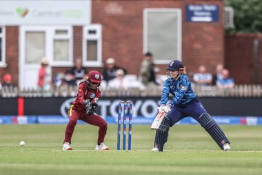 İngiltere 'den Tammy Beaumont, 30 Mayıs 2025' te Derbyshire İlçe Kriket Kulübü 'nde oynanan ve İngiltere' nin Batı Hint Adaları 'na karşı oynadığı 1.