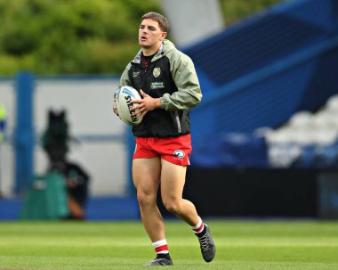 Betfred Süper Lig 13. Raundundan önce Leoparlar 'dan Bailey Hodgson John Smith Stadyumu' nda Huddersfield Giants 'a karşı Leigh Leopards maçı, 29 Mayıs 2025