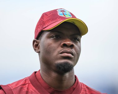 Batı Hint Adaları 'ndan Alzarri Joseph, 29 Mayıs 2025' te İngiltere 'nin Batı Hint Adaları' na karşı Edgbaston, Birmingham, Birleşik Krallık 'ta 1.