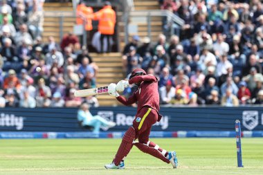 Batı Hint Adaları Kaptanı Shai Hope, 1 Haziran 2025 'te Sofya Bahçeleri Kriket Sahası, Cardiff' te 2.