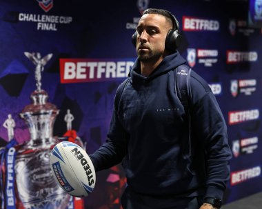 Warrington Wolves 'tan Paul Vaughan, 7 Haziran 2025' te İngiltere 'nin Wembley Stadyumu' nda oynanan Betfred Challenge Cup Final Warrington Wolves vs Hull KR maçında geldi.