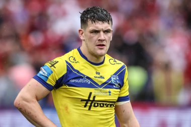 Warrington Wolves 'dan üzgün Josh Thewlis Betfred Challenge Cup Final Warrington Wolves Hull KR' a karşı Wembley Stadyumu, Londra, İngiltere 7 Haziran 2025