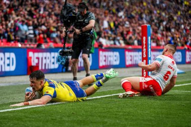 Warrington Wolves 'tan Josh Thewlis, 7 Haziran 2025' te Londra, Wembley Stadyumu 'nda oynanan Betfred Challenge Cup Final Warrington Wolves vs Hull KR karşılaşmasında şansını deneyecek.