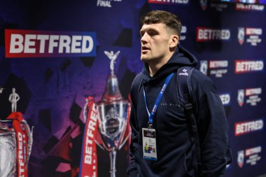 Warrington Wolves 'tan Josh Thewlis, 7 Haziran 2025' te İngiltere 'nin Wembley Stadyumu' nda oynanan Betfred Challenge Cup Final Warrington Wolves vs Hull KR maçında geldi.