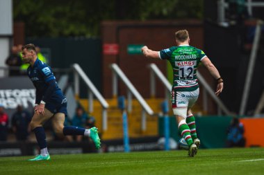 Leicester Tigers 'dan Joseph Woodward Gallagher Premiership play-off' unda Leicester Tigers, Mattioli Woods Welford Road Stadyumu 'nda Satış Köpekbalıklarına karşı 7 Haziran 2025