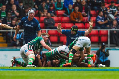 Leicester Tigers 'dan Solomone Kata Gallagher Premiership play-off' unda Leicester Tigers, Mattioli Woods Welford Road Stadyumu 'nda Satış Köpekbalıklarına karşı, 7 Haziran 2025