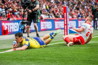 Warrington Wolves 'tan Josh Thewlis, 7 Haziran 2025' te Londra, Wembley Stadyumu 'nda oynanan Betfred Challenge Cup Final Warrington Wolves vs Hull KR karşılaşmasında şansını deneyecek.