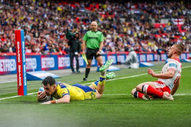 Warrington Wolves 'tan Josh Thewlis, 7 Haziran 2025' te Londra, Wembley Stadyumu 'nda oynanan Betfred Challenge Cup Final Warrington Wolves vs Hull KR karşılaşmasında şansını deneyecek.