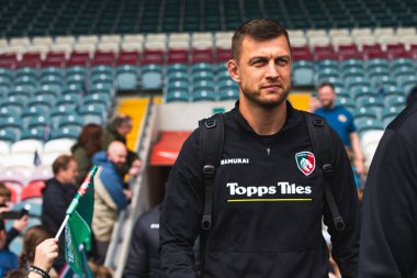 Leicester Tigers 'dan Handr Pollard Gallagher Premiership play-off' undan önce Leicester Tigers, Mattioli Woods Welford Road Stadyumu 'nda Satış Köpekbalıklarına karşı, 7 Haziran 2025