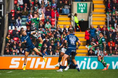 Leicester Tigers 'ın Freddie Steward' ı Gallagher Premiership play-off 'unda Leicester Tigers, Mattioli Woods Welford Road Stadyumu' nda Satış Köpekbalıklarına karşı, 7 Haziran 2025