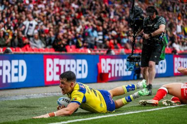 Warrington Wolves 'tan Josh Thewlis, 7 Haziran 2025' te Londra, Wembley Stadyumu 'nda oynanan Betfred Challenge Cup Final Warrington Wolves vs Hull KR karşılaşmasında şansını deneyecek.