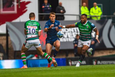 Leicester Tigers 'dan Handr Pollard ve Satış Köpekbalıkları' ndan Tom Roebuck Gallagher Premiership Play-off 'unda Leicester Tigers' a karşı Satış Köpekbalıkları Mattioli Woods Road Stadyumu, Leicester, 7 Haziran 2025