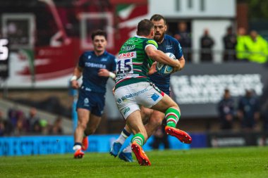 Leicester Tigers 'ın Freddie Steward' ı Gallagher Premiership play-off 'unda Leicester Tigers, Mattioli Woods Welford Road Stadyumu' nda Satış Köpekbalıklarına karşı, 7 Haziran 2025