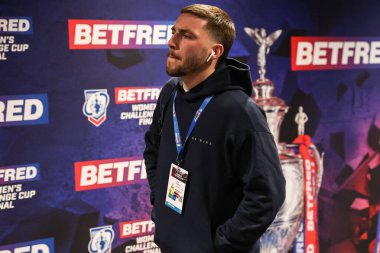 Warrington Wolves 'tan Adam Holroyd, 7 Haziran 2025' te Wembley Stadyumu 'nda oynanan Betfred Challenge Cup Final Warrington Wolves vs Hull KR maçında geldi.