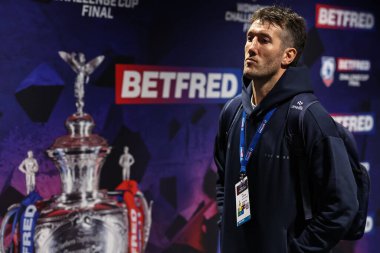Warrington Wolves 'tan Stefan Ratchford, 7 Haziran 2025' te İngiltere 'nin Wembley Stadyumu' nda oynanan Betfred Challenge Cup Final Warrington Wolves vs Hull KR maçında geldi.