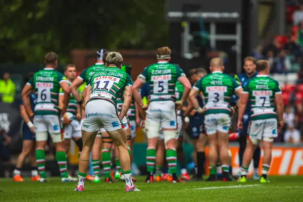 Leicester Tigers 'dan Ollie Hassell-Collins Gallagher Premiership play-off' unda Leicester Tigers, Mattioli Woods Welford Road Stadyumu 'nda Satış Köpekbalıklarına karşı, 7 Haziran 2025
