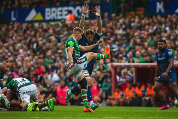 Leicester Kaplanları 'ndan Jack van Poortvliet Gallagher Premiership Play-off Leicester Tigers' a karşı Mattioli Woods Welford Road Stadyumu, Leicester, Birleşik Krallık, 7 Haziran 2025