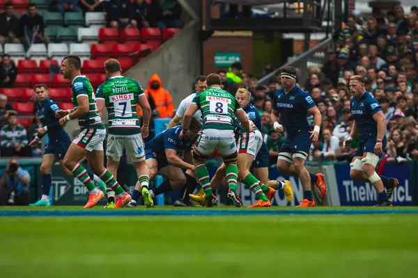 Leicester Tigers 'dan Olly Cracknell Gallagher Premiership play-off' unda Leicester Tigers, Mattioli Woods Welford Road Stadyumu 'nda Satış Köpekbalıklarına karşı, 7 Haziran 2025