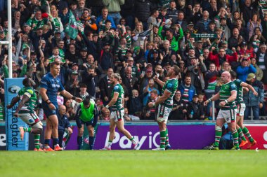 Leicester Tigers 'dan Hanro Liebenberg Gallagher Premiership play-off' unda Leicester Tigers, Mattioli Woods Welford Road Stadyumu 'nda Satış Köpekbalıklarına karşı, 7 Haziran 2025