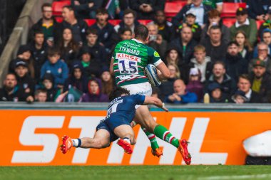 Leicester Tigers 'dan Ollie Chessum Gallagher Premiership play-off' unda Leicester Tigers, Mattioli Woods Welford Road Stadyumu 'nda Satış Köpekbalıklarına karşı, 7 Haziran 2025