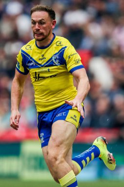 Warrington Wolves 'tan Ben Currie, 7 Haziran 2025' te Londra, Wembley Stadyumu 'nda oynanan Betfred Challenge Cup Final Warrington Wolves vs Hull KR maçında...