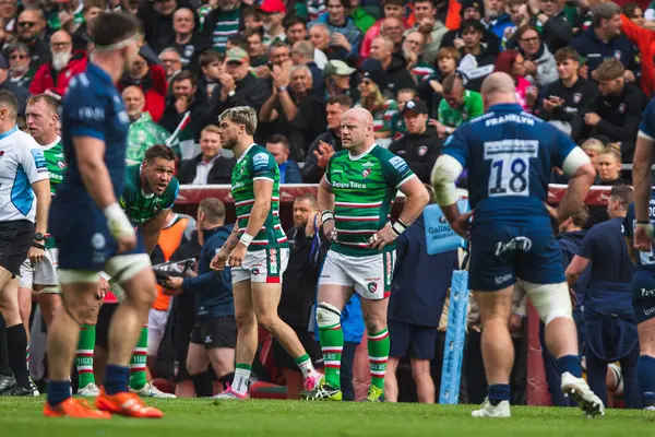 Leicester Tigers 'dan Dan Cole Gallagher Premiership play-off' unda Leicester Tigers, Mattioli Woods Welford Road Stadyumu 'nda Satış Köpekbalıklarına karşı 7 Haziran 2025