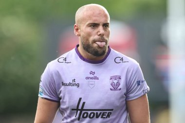 Warrington Wolves 'tan James Harrison 14. Leeds Gergedan ve Warrington Wolves maçında Birleşik Krallık' ın Leeds Stadyumu 'nda 14 Haziran 2025' te oynanan karşılaşma sırasında
