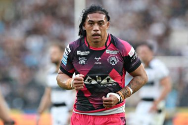 Castleford Tigers takımından Tom Amone 13 Haziran 2025 'te MKM Stadyumu' nda 14. Hull FC Castleford Tigers 'a karşı oynanan Betfred Süper Lig Turu' nda...