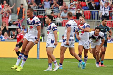 Wakefield Trinity 'den Corey Hall, 15 Haziran 2025' te Birleşik Krallık 'ın Wakefield şehrindeki DIY Kitchens Stadyumu' nda oynanan 14.