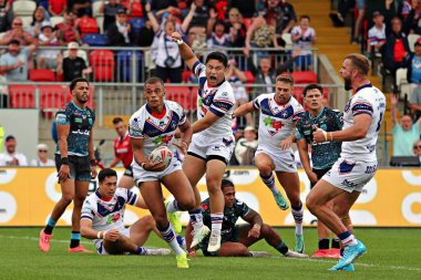 Wakefield Trinity 'den Corey Hall, 15 Haziran 2025' te Birleşik Krallık 'ın Wakefield şehrindeki DIY Kitchens Stadyumu' nda oynanan 14.