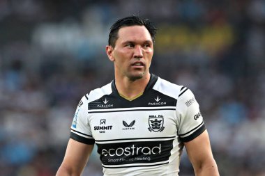 Hull F.C. 'den Jordan Rapana. 14. Betfred Süper Lig Turu sırasında Hull FC, Castleford Tigers 'a karşı MKM Stadyumu, Hull, Birleşik Krallık, 13 Haziran 2025