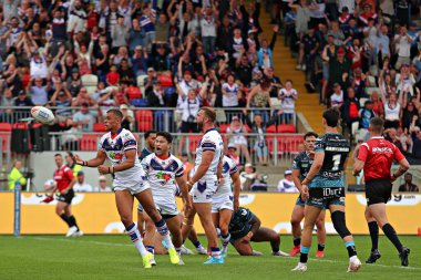 Wakefield Trinity 'den Corey Hall, 15 Haziran 2025' te Birleşik Krallık 'ın Wakefield şehrindeki DIY Kitchens Stadyumu' nda oynanan 14.