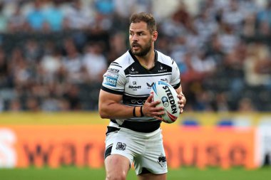 Hull F.C. 'den Aidan Sezer. 14. Betfred Süper Lig Turu sırasında Hull FC, Castleford Tigers 'a karşı MKM Stadyumu, Hull, Birleşik Krallık, 13 Haziran 2025