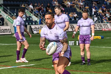 Warrington Wolves takımından Paul Vaughan, 14 Haziran 2025 'te Birleşik Krallık' taki Headingley Stadyumu 'nda oynanan Betfred Süper Lig 14.