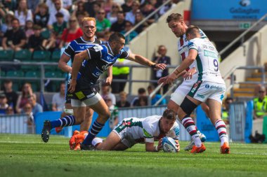 Leicester Tigers 'ın Freddie Steward' ı Gallagher Premiership play-off finali sırasında 20-25 Bath Rugby Leicester Tigers 'a karşı Allianz Stadyumu, Twickenham, Birleşik Krallık, 14 Haziran 2025