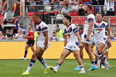 Wakefield Trinity 'den Corey Hall, 15 Haziran 2025' te Birleşik Krallık 'ın Wakefield şehrindeki DIY Kitchens Stadyumu' nda oynanan 14.