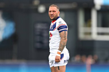 Wakefield Trinity takımından Josh Griffin 15 Haziran 2025 'te Wakefield Stadyumu, Wakefield, İngiltere' de oynanan Wakefield Trinity vs Leigh Leopards maçında 14.