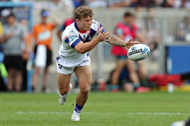 Wakefield Trinity 'den Harvey Smith 15 Haziran 2025' te Wakefield Stadyumu 'nda oynanan 14. Betfred Süper Lig karşılaşmasında Wakefield Trinity - Leigh Leopards maçında