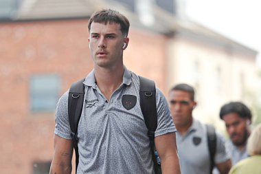 Leopar Leoparlar 'dan David Armstrong, 15 Haziran 2025' te Birleşik Krallık 'ın Wakefield şehrindeki DIY Kitchens Stadyumu' nda oynanan Wakefield Trinity - Leigh Leopards maçından önce geldi.